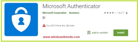 login to microsoft authenticator