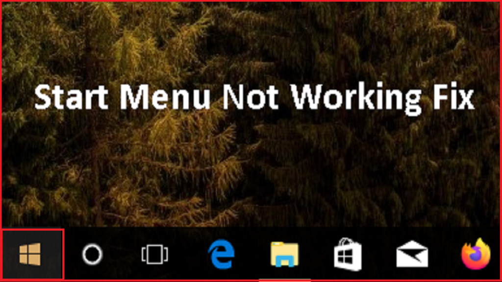 start menu not working fix